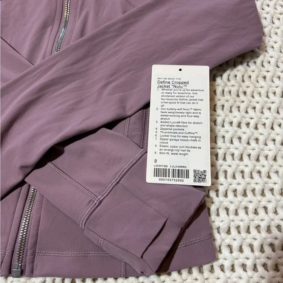 lululemon define cropped jacket nulu lavender lux - Picture 2 of 7